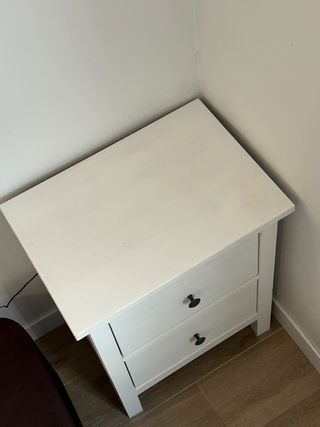 Mesita de noche IKEA HEMNES blanca