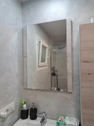 Conjunto mueble de baño madera,solo Mallorca