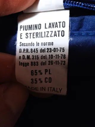 Piumino uomo verde e viola
