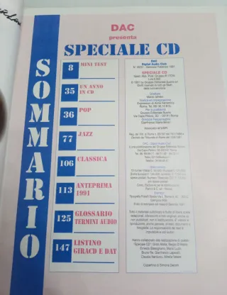 rivista "speciale CD" del 1991 lettori CD Software