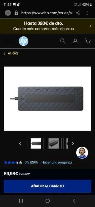 Hub USB-C HP Multipuerto