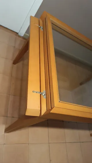 Mesa comedor extensible madera y cristal