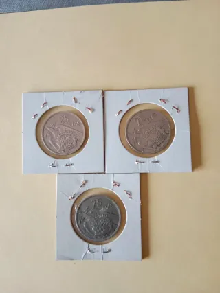 Lote 5 Monedas 25 Ptas Franco 1957