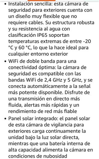 Cámara vigilancia exterior solar inalámbrica