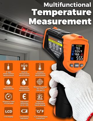 Termometro infrarossi professionale laser sonda