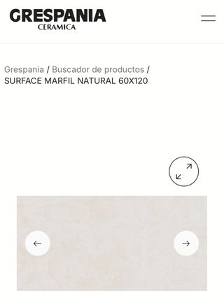 Baldosas pavimento Grespania Surface Marfil 60x120
