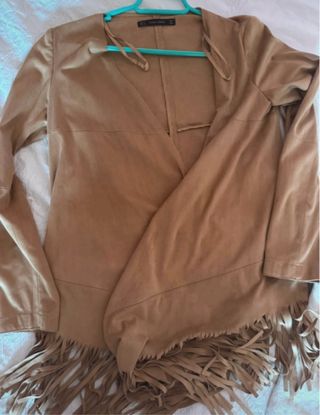 Chaqueta efecto ante de zara