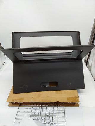 Relaxdays Barbacoa portátil con parrilla de carbón y rejilla, Plegable, Pícnic y camping, 30x45,5x30cm, Negro