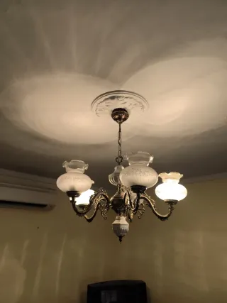 Lámpara de techo antigua 5 apliques