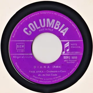 Paul Anka Diana/Don't Gamble With Love 7" 45 RPM