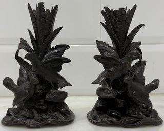 ANTIGUOS PORTAVELAS SELVA NEGRA ALEMANIA SIGLO XIX