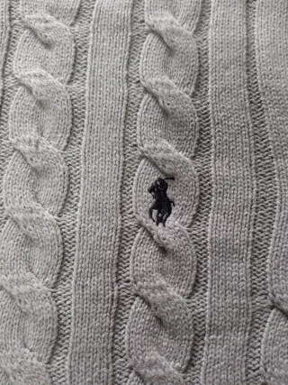 Jersey Polo Ralph Lauren gris trenzado