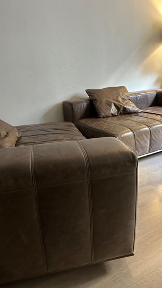 Sofá de piel de búfalo