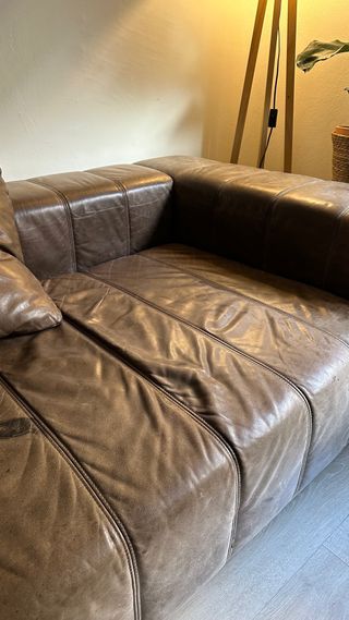 Sofá de piel de búfalo