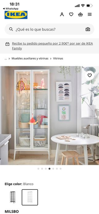 Vitrina MILSBO IKEA Blanca