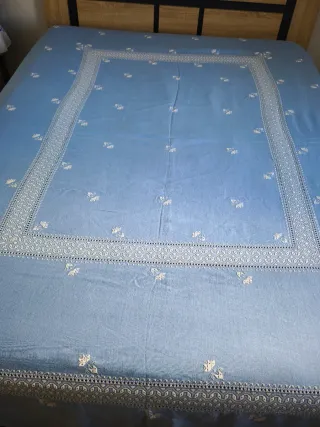 Colcha antigua lino Lagartera