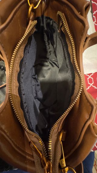 Bolso cubo mujer marrón