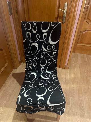 Sillas de salón madera tapicería cruda