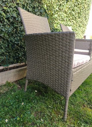 Banco terraza Casaria 2 plazas con mesa