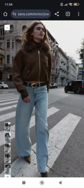 Pantalón vaquero wide leg Zara