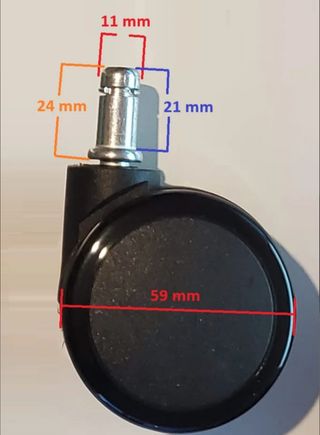 5 Rodes Cadira Oficina 11mm usades