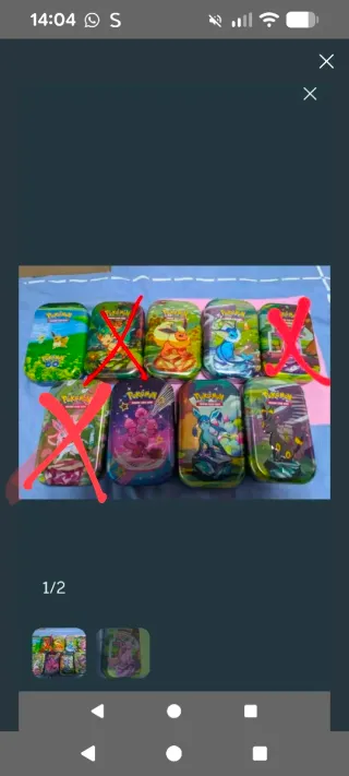 Cajas metálicas Pokémon vacías