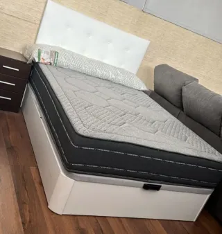 CAMA DOBLE CAMA MATRIMONIAL CANAPE Y COLCHÓN CAMA