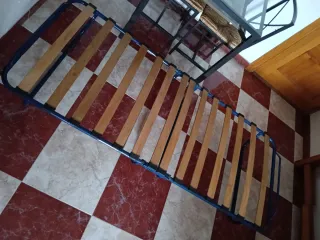 Cama plegable IKEA SANDVIKA + colchón – 80x190 cm