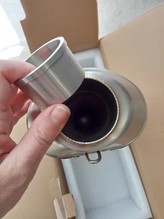 Petaca Escape Turbo Kit 4t nuevo con soporte.