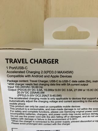 Caricabatterie Samsung 45W PD USB-C