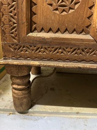 Cassapanca Indiana Legno Intagliato