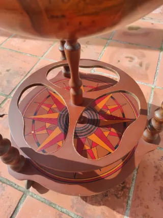 Botellero Globo Terráqueo Vintage