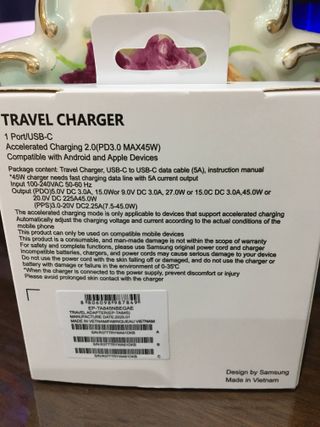 Caricabatterie Samsung 45W PD USB-C