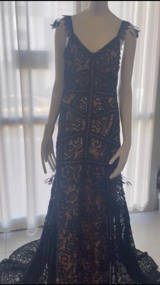 Vestido Virginia Vald Negro Encaje negro