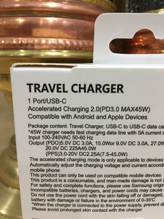 Caricabatterie Samsung 45W PD USB-C