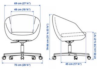 Silla Escritorio Ikea Skruvsta Blanca