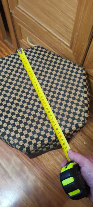 Taburete baúl hexagonal tela