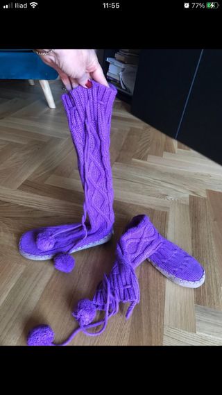 Victoria's Secret Pink Mukluk Pantofole Pom Pon