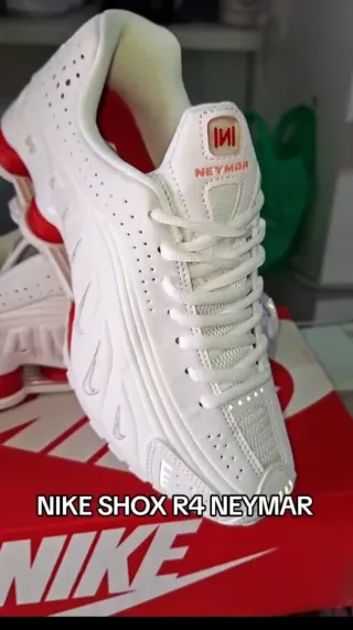 Nike Shox R4 Neymar Blancas Rojas