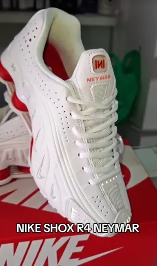 Nike Shox R4 Neymar Blancas Rojas