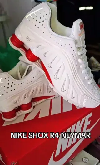 Nike Shox R4 Neymar Blancas Rojas