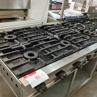 COCINA PROFESIONAL 6 FUEGOS CON MESA