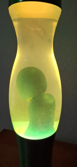 Lámpara de lava verde