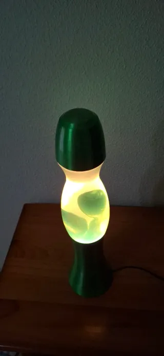Lámpara de lava verde
