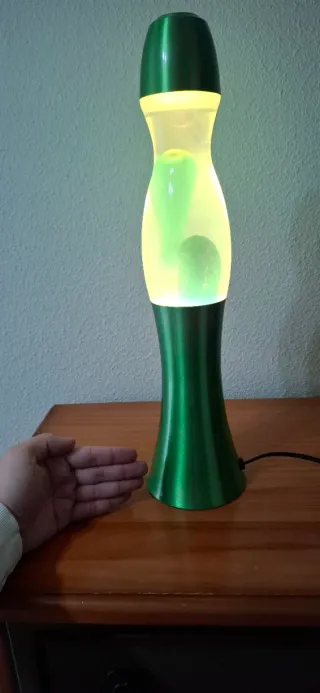 Lámpara de lava verde
