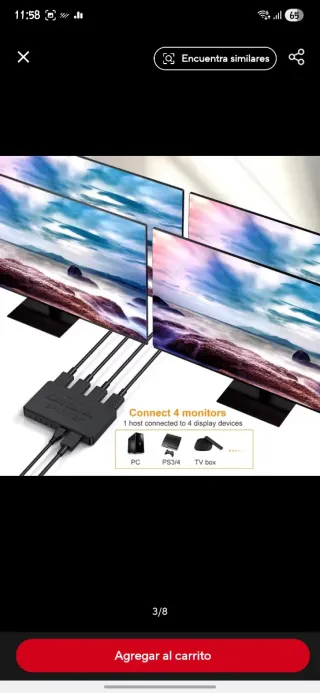 Divisor HDMI 1 entrada 4 salidas HI-TV