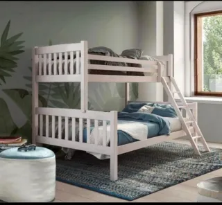 Cama litera doble madera 135x190 y 90x190