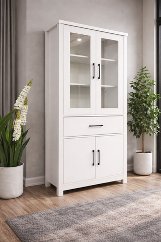 Vitrina blanca barata calidad precio