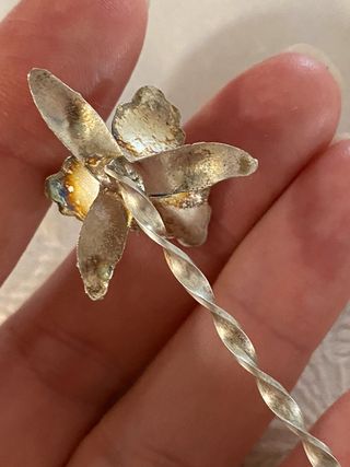 Cucharita Orquídea Venezuela Moneda Libertador