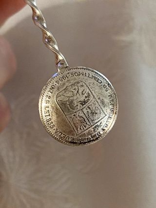 Cucharita Orquídea Venezuela Moneda Libertador